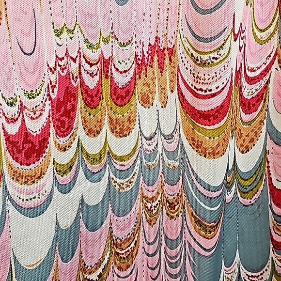 60's/70's Leslie Faye Original Phsysodelic Pinks Marble Sleeveless Maxi… - Picture 11 of 17